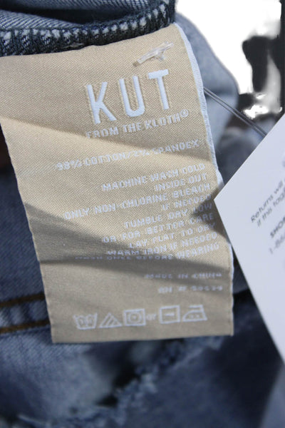 KUT from the Kloth Women Basic Jacket Blue Cotton Button Long Sleeve Size S