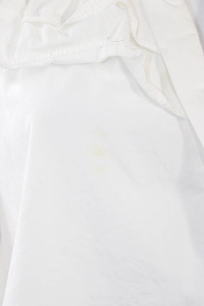 Derek Lam 10 Crosby Womens White Cotton Collared Long Sleeve Blouse Size 4