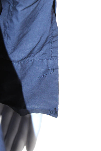 Derek Lam 10 Crosby Women Blue Cotton Shirt Dress Long Sleeve Size 4