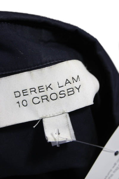 Derek Lam 10 Crosby Women Blue Cotton Shirt Dress Long Sleeve Size 4