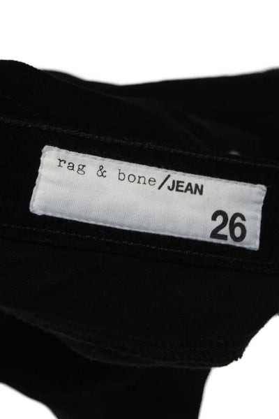 Rag & Bone Jean Womens Black Skinny Jeans Cotton Blend Size 26