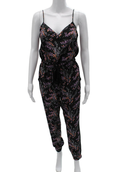 Cinq à Sept Women Floral Multicolor V-Neck Sleeveless Jumpsuit Size 2XS
