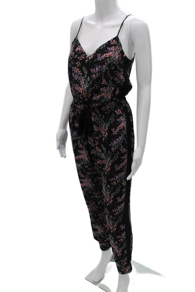 Cinq à Sept Women Floral Multicolor V-Neck Sleeveless Jumpsuit Size 2XS