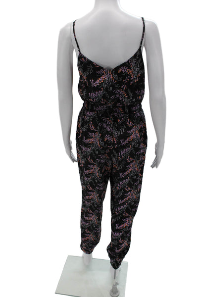 Cinq à Sept Women Floral Multicolor V-Neck Sleeveless Jumpsuit Size 2XS