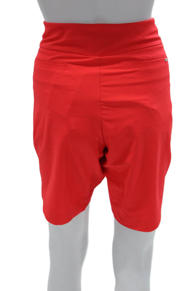 Tail Womens Bermuda Shorts Red Polyester Zip Solid Tall Size 14