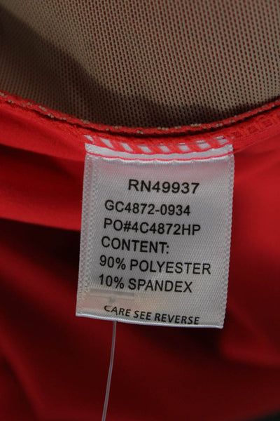 Tail Womens Bermuda Shorts Red Polyester Zip Solid Tall Size 14