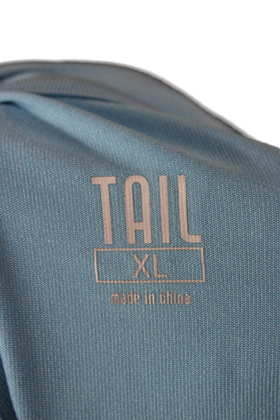 Tail Women Basic Collared Sleeveless Polo Top Blue Polyester Size XL