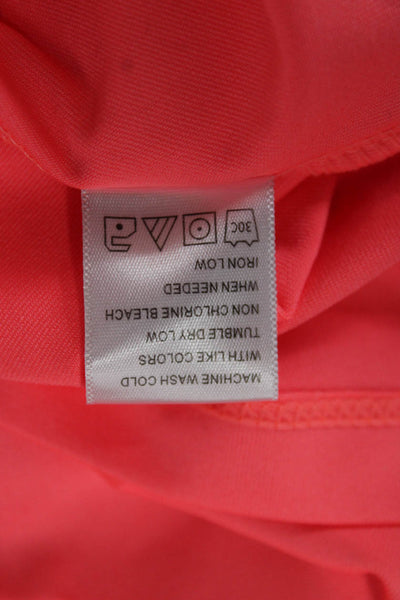 Tail Womens Pink Sleeveless Mock Neck Polo Top Zip Polyester Spring Size XL