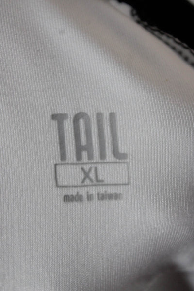 Tail Womens Basic Sleeveless Mock Neck Zip Polyester Tank White Size XL