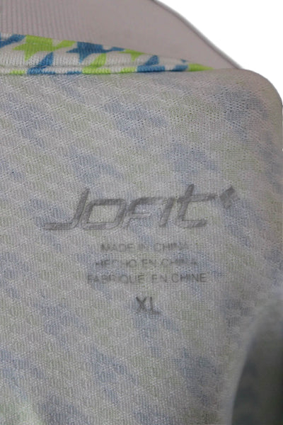 JoFit Women Sleeveless Houndstooth Collared Polo Top Multicolor Size XL