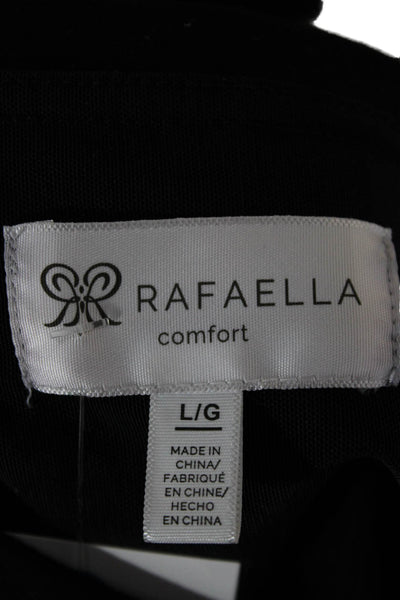 Rafaella Women Ankle Pants Black Viscose Pull On Inseam 28 Size L
