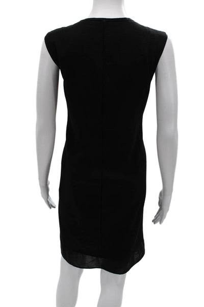 Carmen Carmen Marc Valvo Women Shift Dress Black V-Neck Sleeveless Size L
