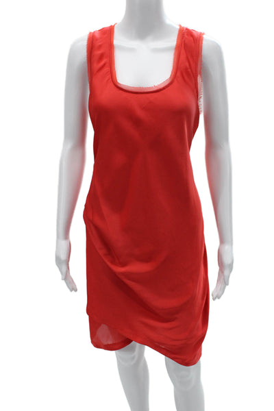 Michael Michael Kors Womens Tank Dress Red Scoop Neck Knee Length Size L