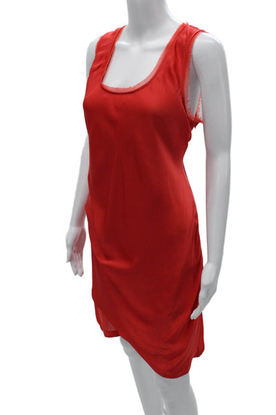 Michael Michael Kors Womens Tank Dress Red Scoop Neck Knee Length Size L