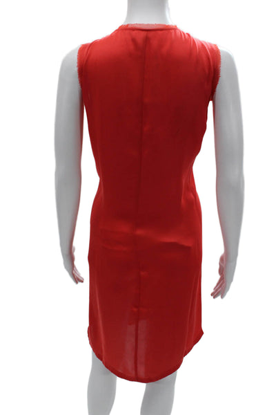 Michael Michael Kors Womens Tank Dress Red Scoop Neck Knee Length Size L