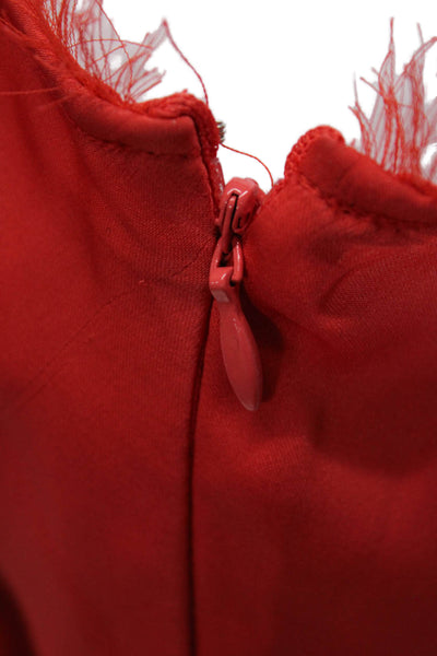 Michael Michael Kors Womens Tank Dress Red Scoop Neck Knee Length Size L
