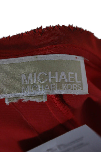 Michael Michael Kors Womens Tank Dress Red Scoop Neck Knee Length Size L