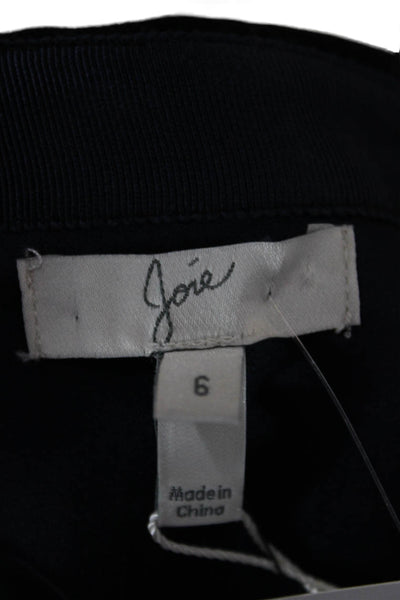 Joie Womens Wrap Skirt Black Zip Polyester Short Size 6
