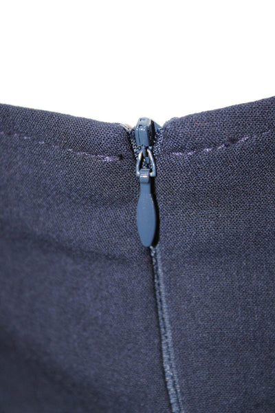 Trina Turk Womens Blue Dress Pants Zip Polyester Size 4