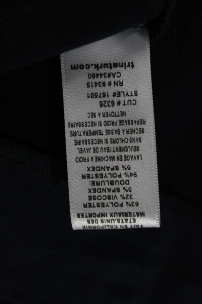 Trina Turk Womens Blue Dress Pants Zip Polyester Size 4