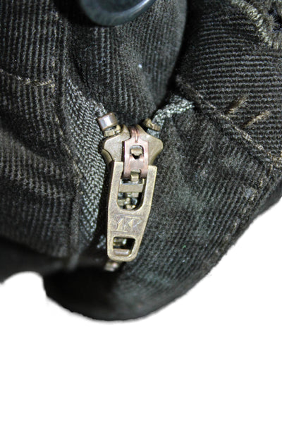 Vince Womens Green Cotton Jogger Pants Button Closure Size 0