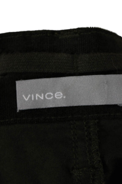 Vince Womens Green Cotton Jogger Pants Button Closure Size 0