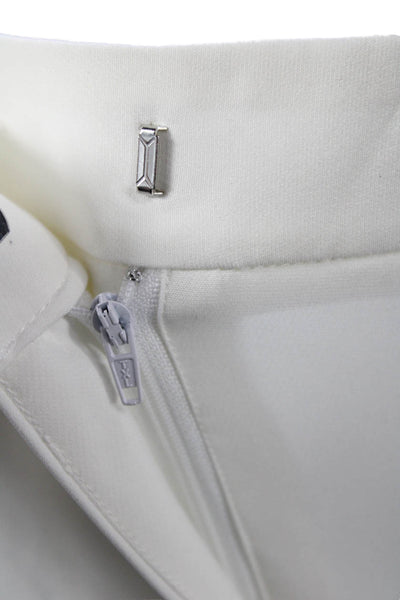 Valentina Shah Women Dress Pants White Polyester Zip 31in Size 6