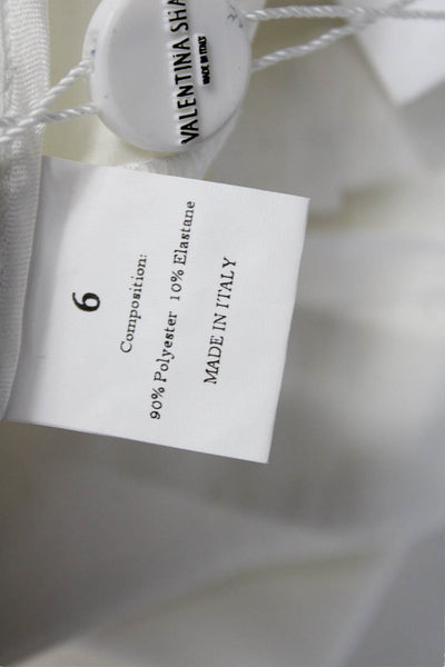 Valentina Shah Women Dress Pants White Polyester Zip 31in Size 6