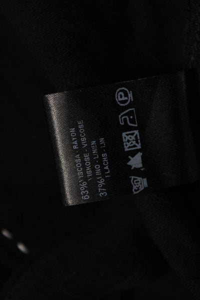 Transit Par Such Womens Tunic V Neck Sleeveless Tie Black Viscose Size 4