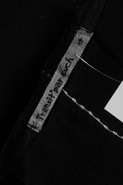 Transit Par Such Womens Tunic V Neck Sleeveless Tie Black Viscose Size 4