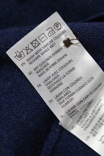 Gant Men Blue Striped Wool Pullover Sweater Crew Neck Long Sleeve Size L