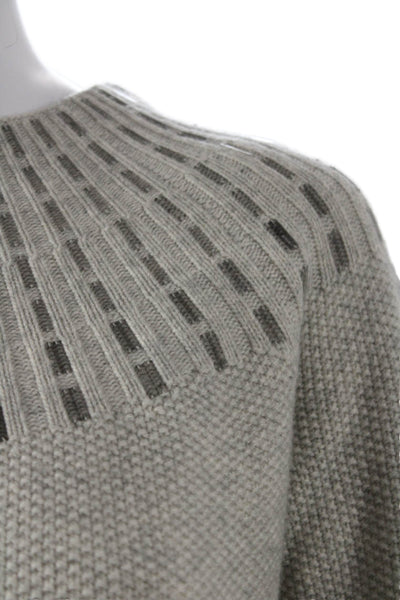 Vince Women Pullover Sweater Gray Viscose Long Sleeve Round Neck Size XS
