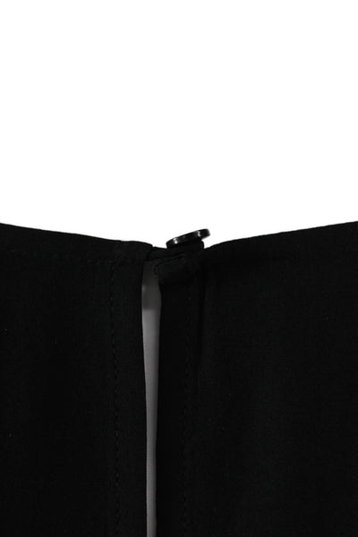 Lafayette 148 New York Womens Tunic Boat Neck Short Sleeve Black Size 8
