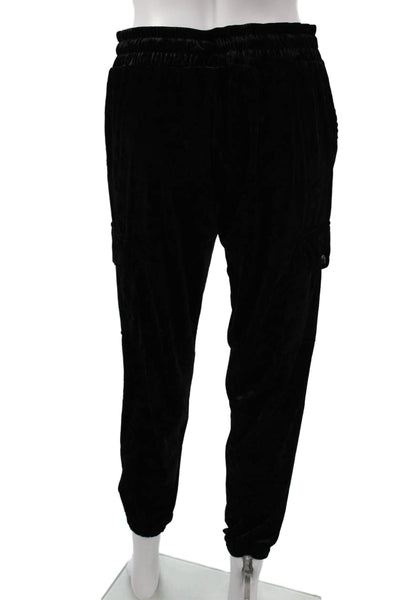 Betsey Johnson Women Black Jogger Pants Drawstring Size S