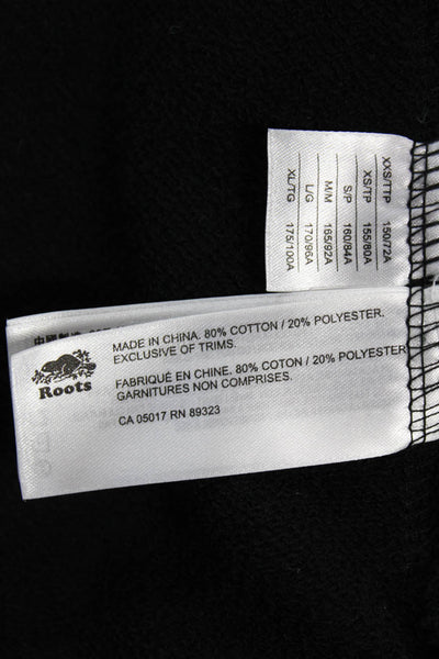 Roots Womens T-Shirt Dress Black Cotton Short Sleeve Pullover Size XS