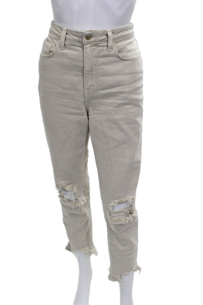L'Agence Womens Beige Skinny Jeans Size 27