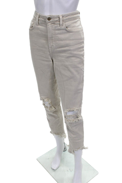 L'Agence Womens Beige Skinny Jeans Size 27