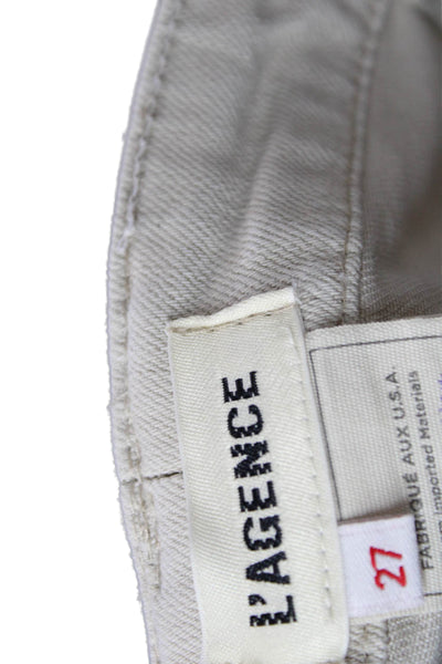 L'Agence Womens Beige Skinny Jeans Size 27