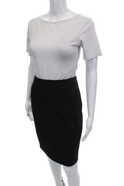 Zara Basic Womens Black Short Pencil Skirt Polyester Zip Size M