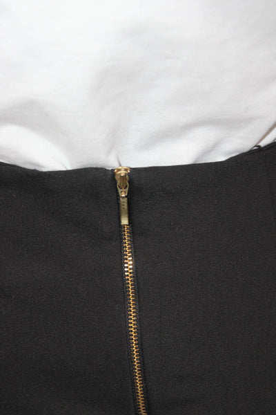Zara Basic Womens Black Short Pencil Skirt Polyester Zip Size M