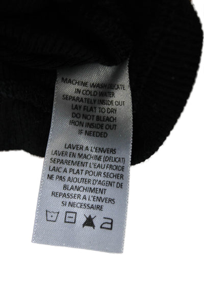 Philanthropy Women Basic Long Sleeve T-Shirt Black Modal Round Neck Size XS