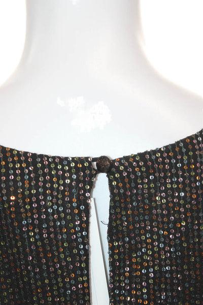 Nanette Lepore Women Shift Dress Black Boat Neck Sleeveless Size 2