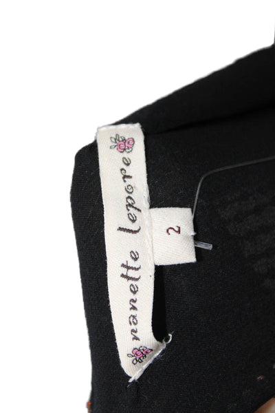 Nanette Lepore Women Shift Dress Black Boat Neck Sleeveless Size 2