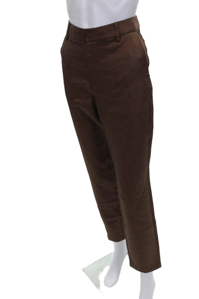 Scotch & Soda Women Dress Pants Brown Viscose Zip Inseam 29 Size 28