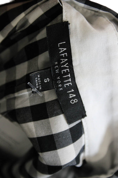 Lafayette 148 New York Women Sleeveless Collared Check Cotton Tunic Size S