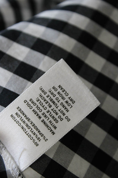 Lafayette 148 New York Women Sleeveless Collared Check Cotton Tunic Size S