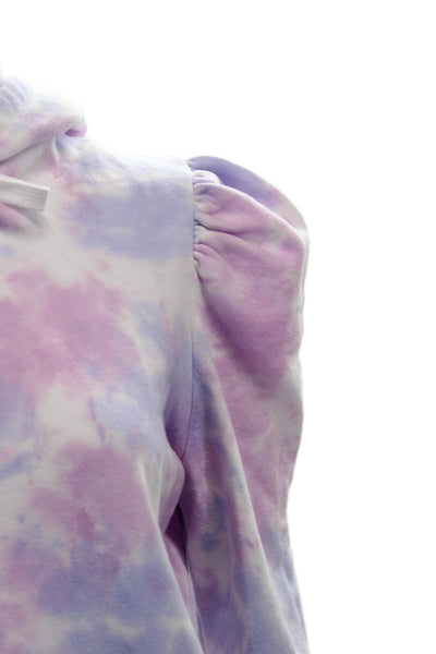 Generation Love Womens Tie Dye Print Hooded Sweatsuit Blue Pink Size Small