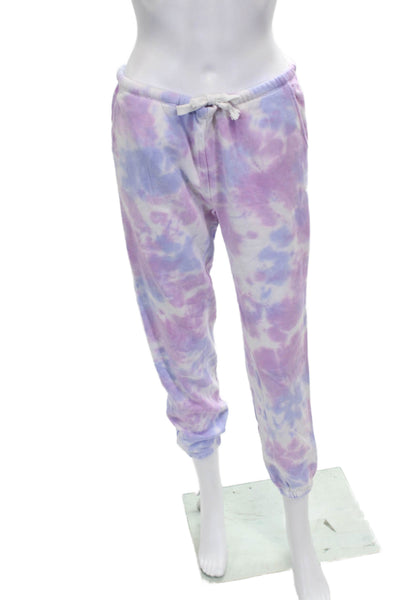 Generation Love Womens Tie Dye Print Hooded Sweatsuit Blue Pink Size Small