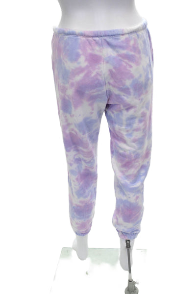 Generation Love Womens Tie Dye Print Hooded Sweatsuit Blue Pink Size Small