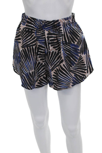 Cara Cara Womens Boxer Shorts Multicolor Cotton Geometric Button Size S